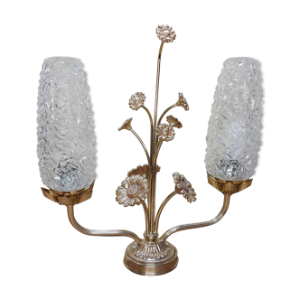 Brass flower lamp