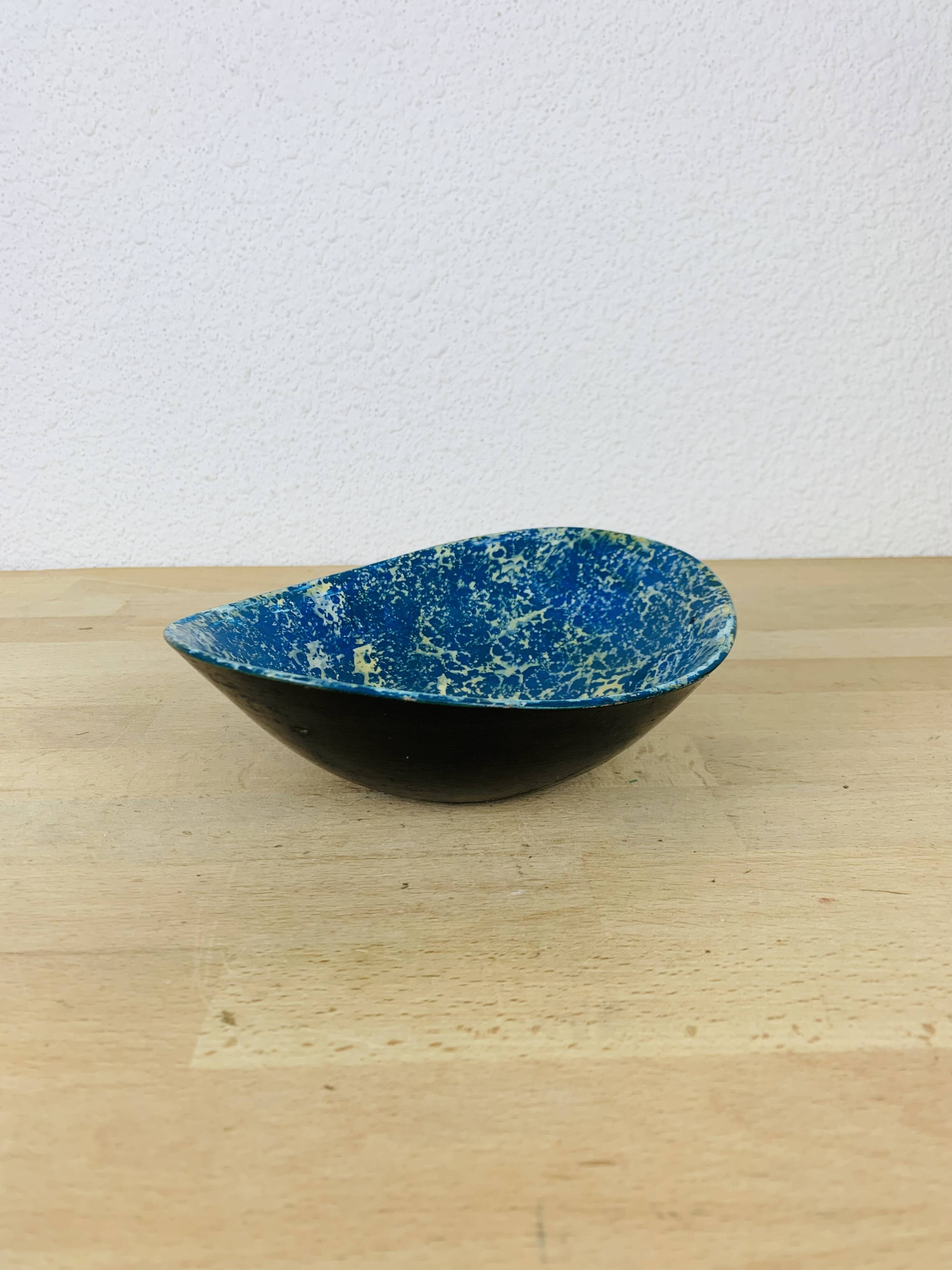 Vintage blue ceramic cup