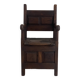 18th century solid oak chest armchair