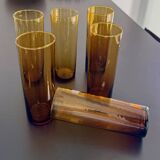 6 Verres ambrés
