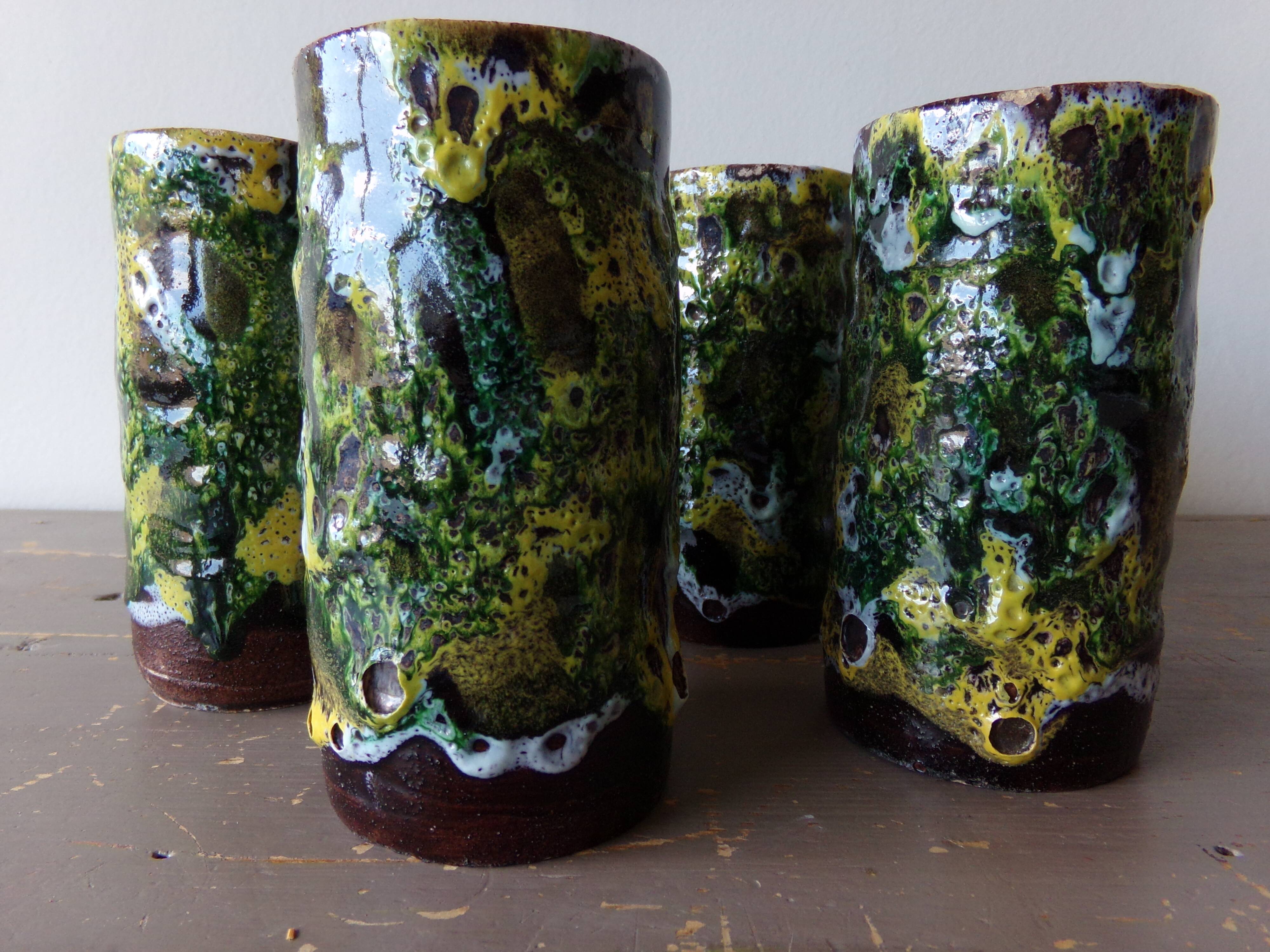 6 ceramic glasses from Toledo