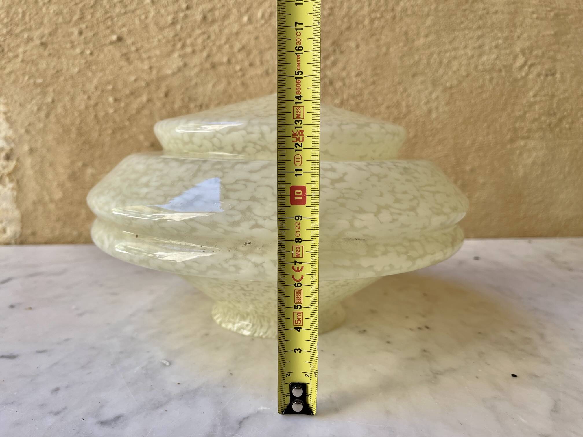 Antique Art Deco glass globe from Clichy