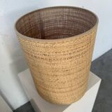 1950s turned oak wood table lamp