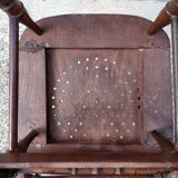 Folding wooden children's high chair