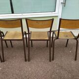 Set of 6 school chairs