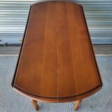 Extendable table with drop-leaf and extensions in solid cherry wood in very good condition