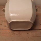 Old white porcelain sugar bowl