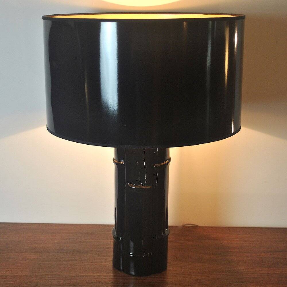 Ceramic table lamp from Italy, 1970s.