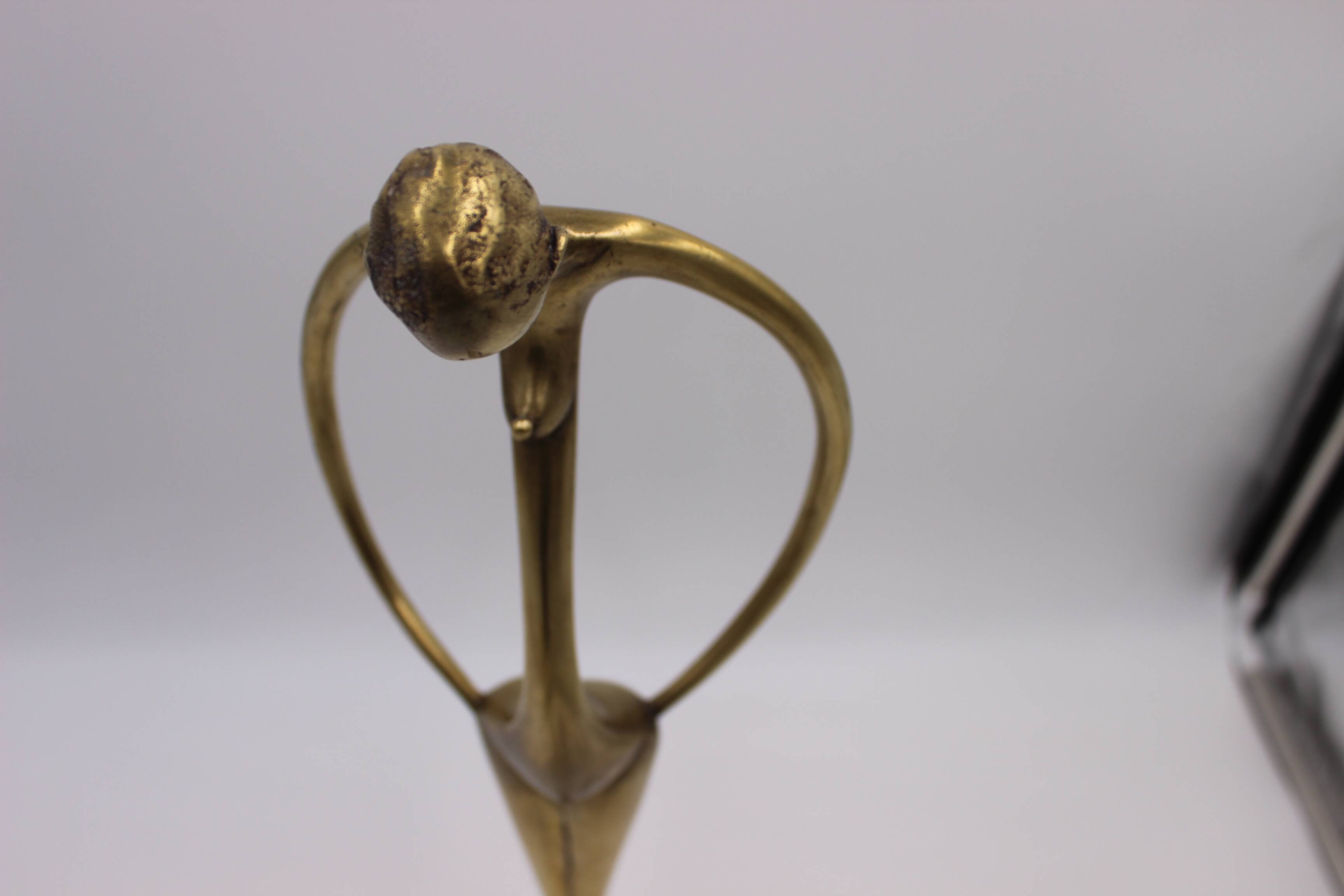 bronze sculpture brutalist modernist modern art mid century old