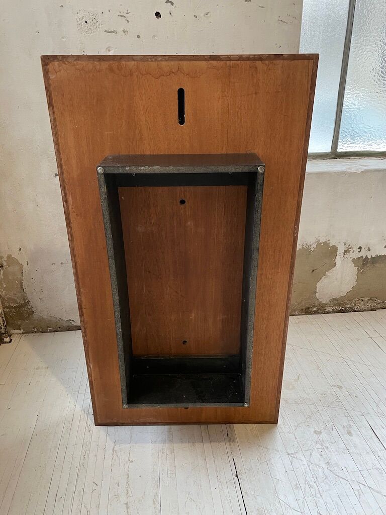 Italian coffee table elm magnifying glass