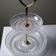 Silent servant/vintage display in moulded crystal & gilded metal from the 1970s-1980s