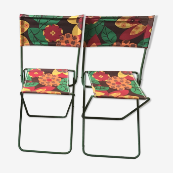 Paire de chaises pliantes de jardin