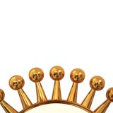 Jack Wall Round Mirror by Jonathan Adler, Polished Brass, 60cm Starburst