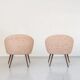 Pink Vintage Shell Armchairs From Lfm, Poland, 1970s, Set Of 2