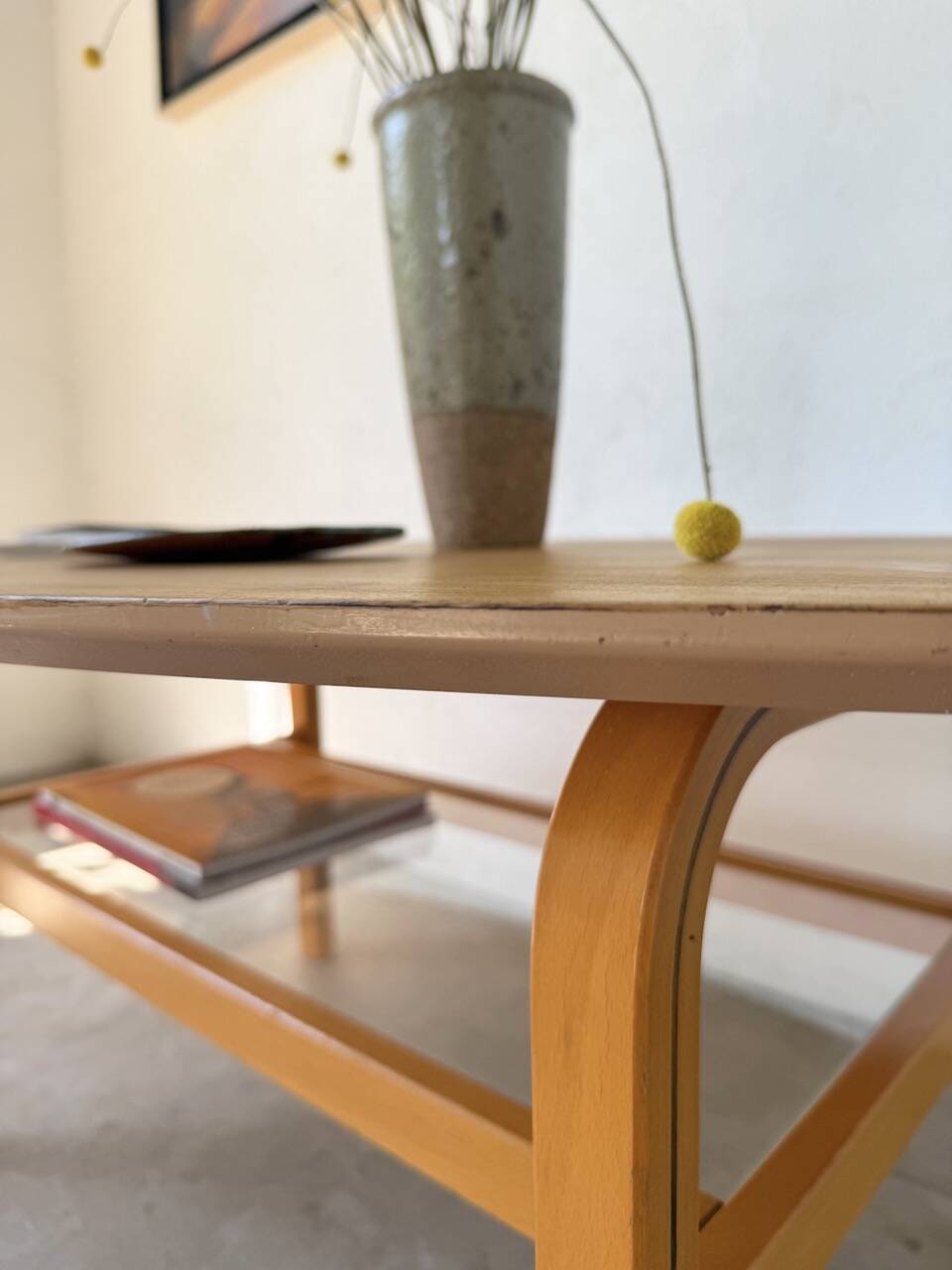 Oval coffee table beech 1980 Aalto Ikea