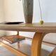 Oval coffee table beech 1980 Aalto Ikea