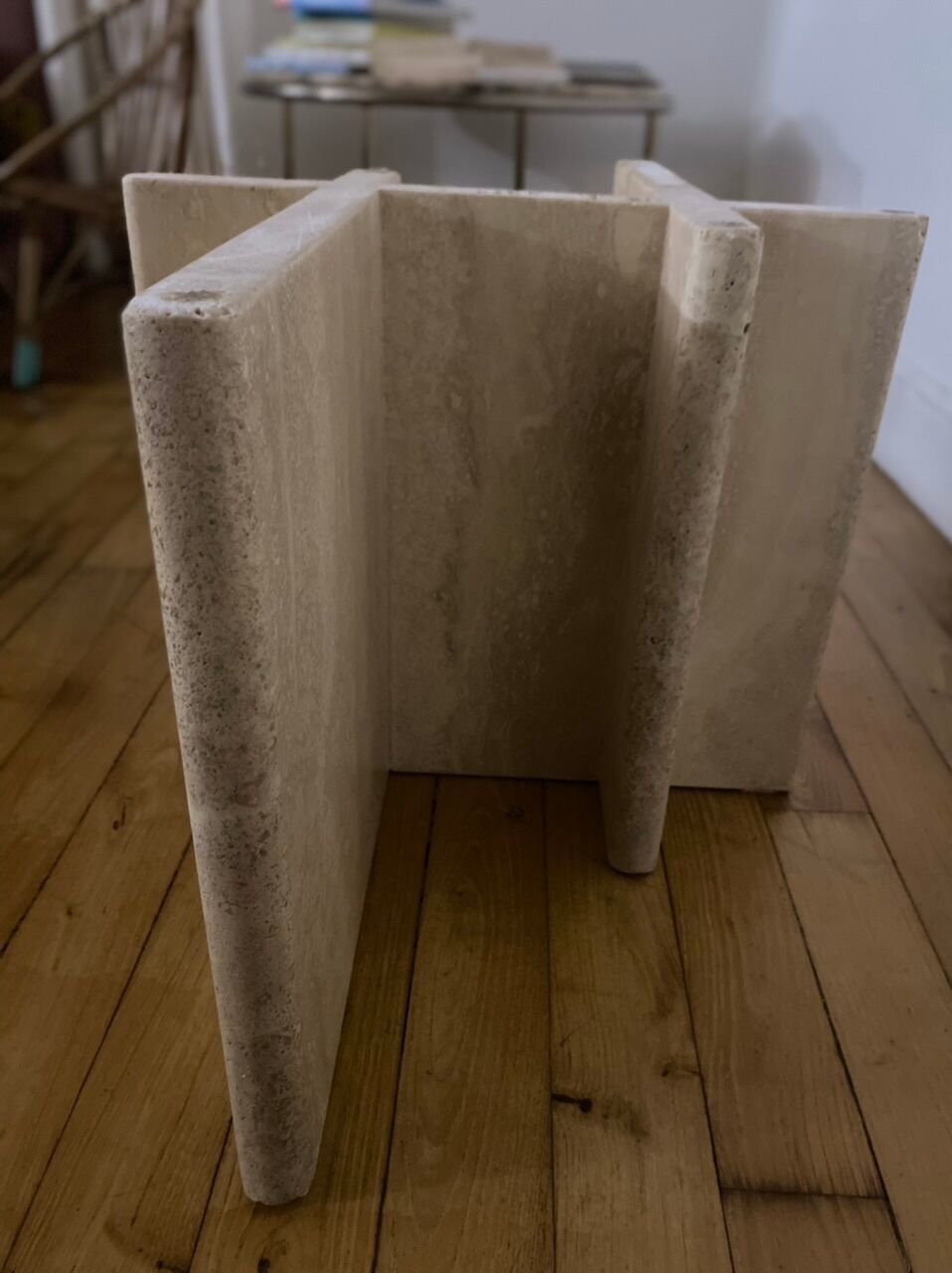 Italian travertine coffee table