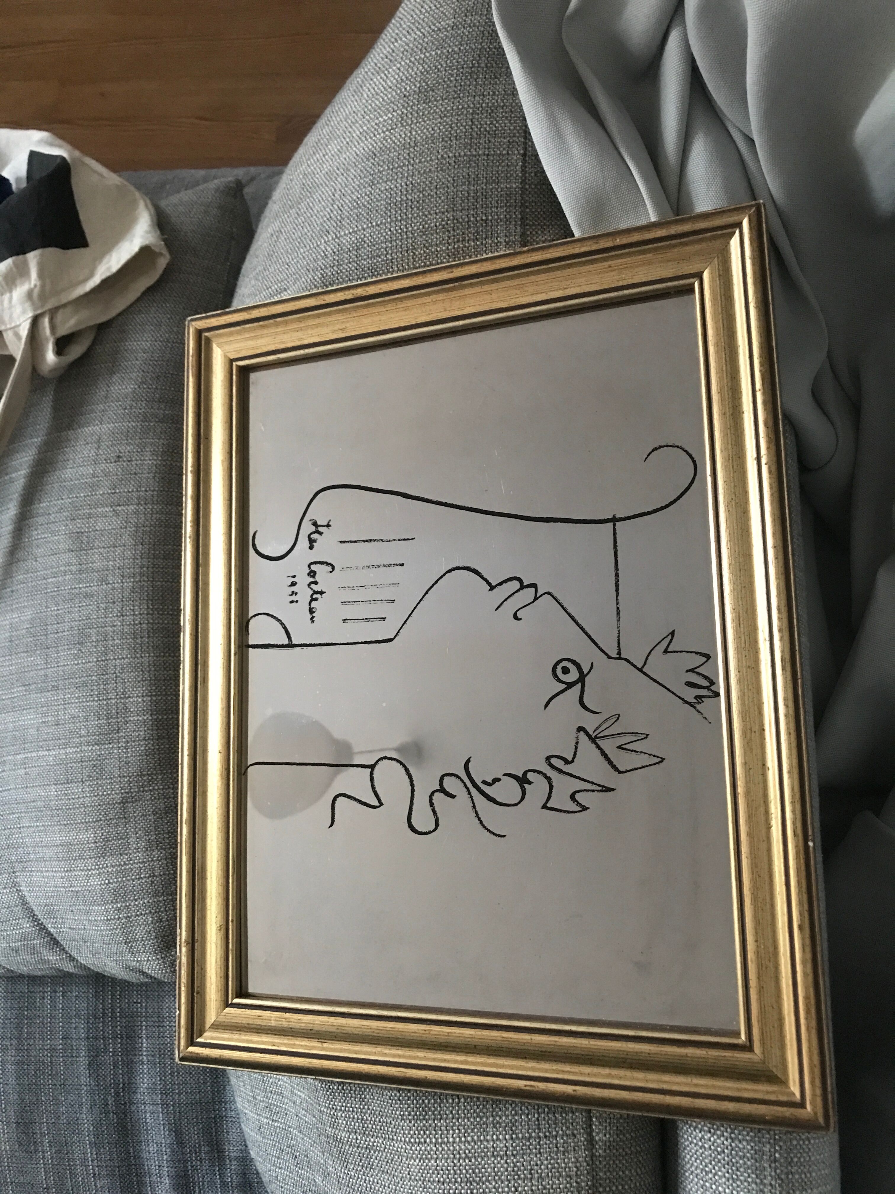 Miroir illustré du profil d'Orphée, Jean Cocteau