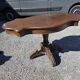 Antique round table in solid oak