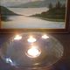 Rare Vintage Finnish Art Glass Tealight Candle Holder – Handmade Finland, 1