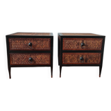 Pair of ethnic bedside tables, sofa ends
