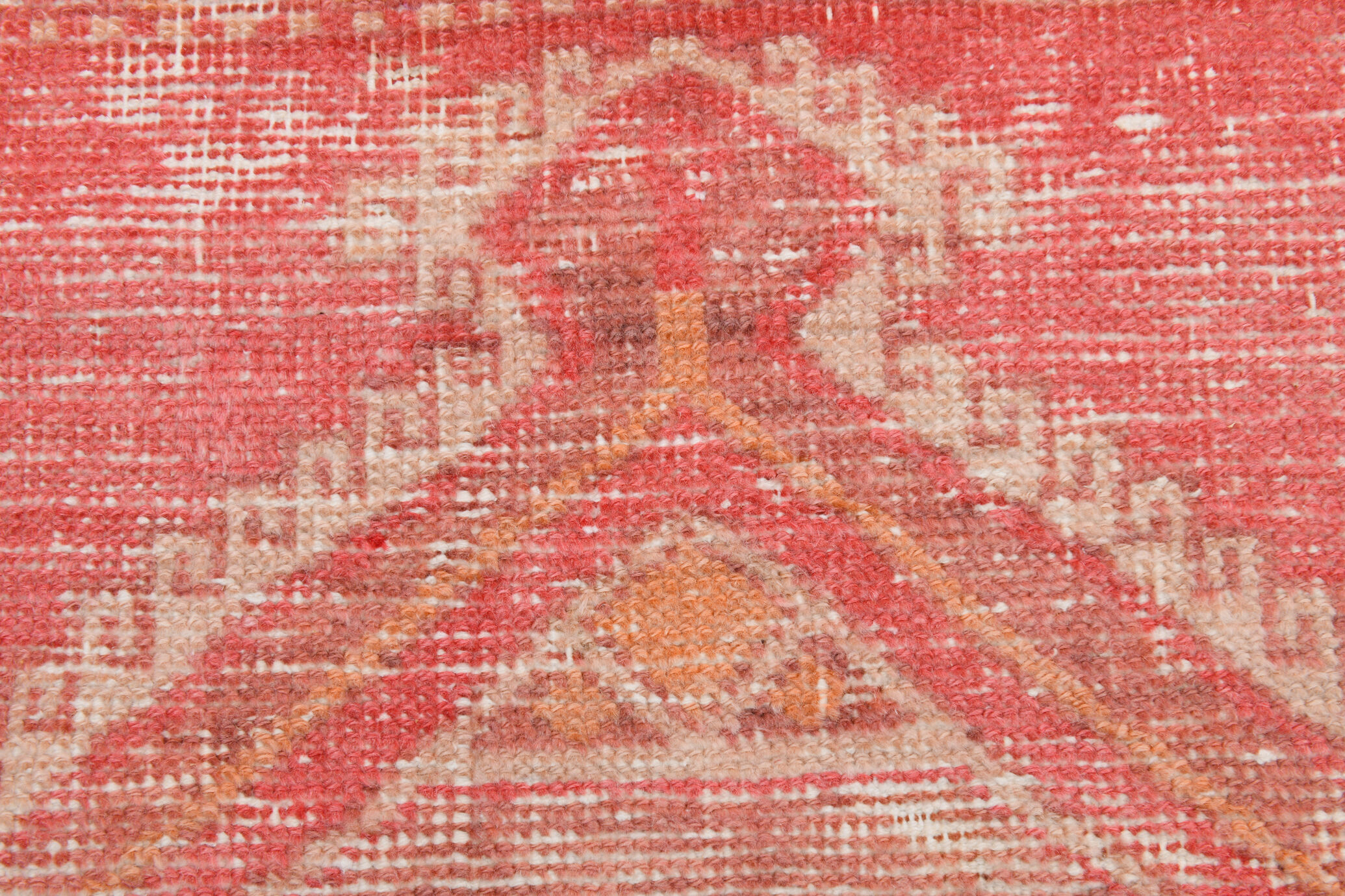 Red vintage runner rug, 91x341cm