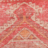 Red vintage runner rug, 91x341cm