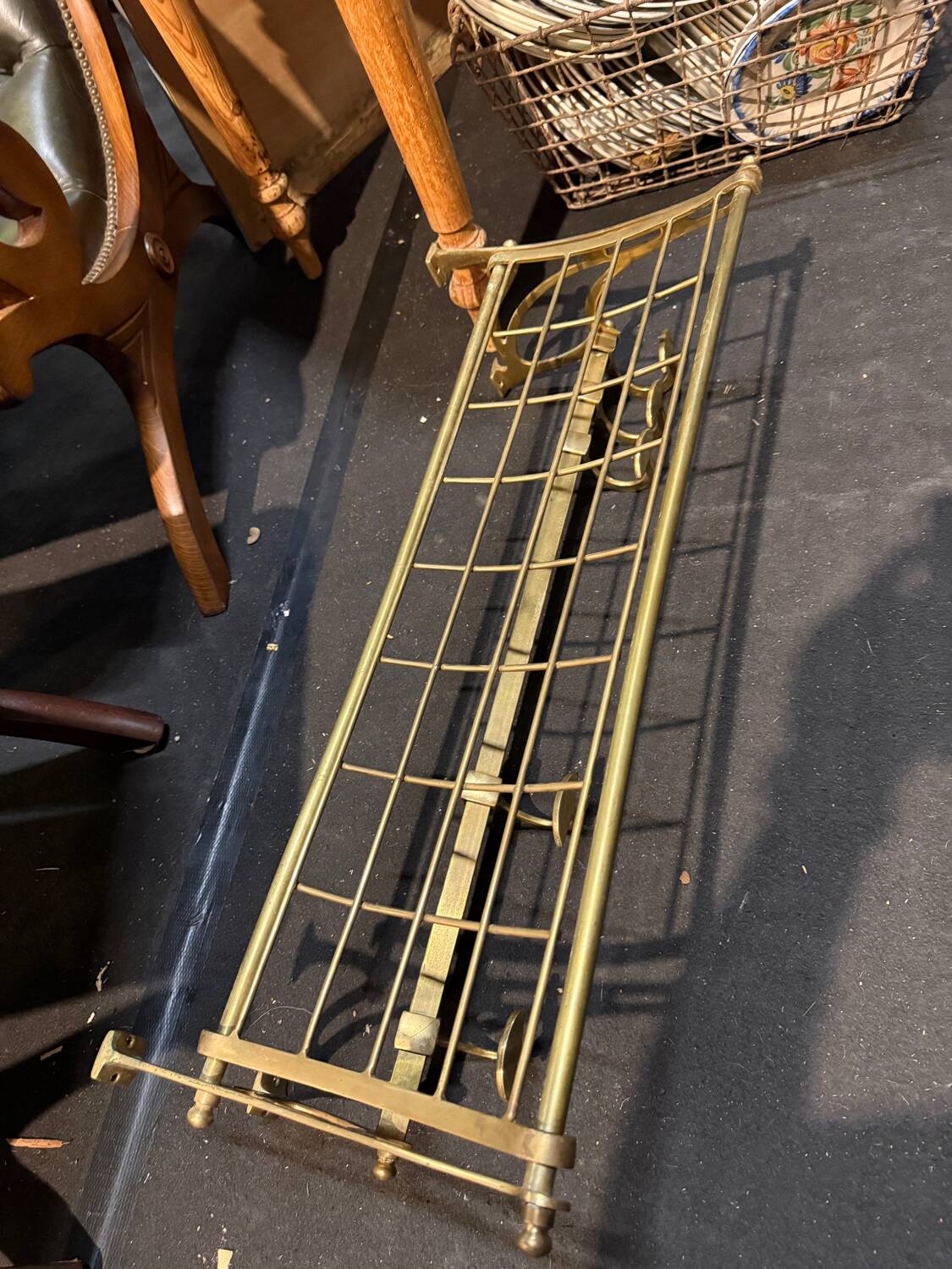 Brass train shelf