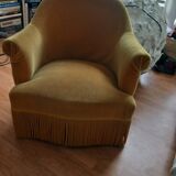 Fauteuils crapaud ocre