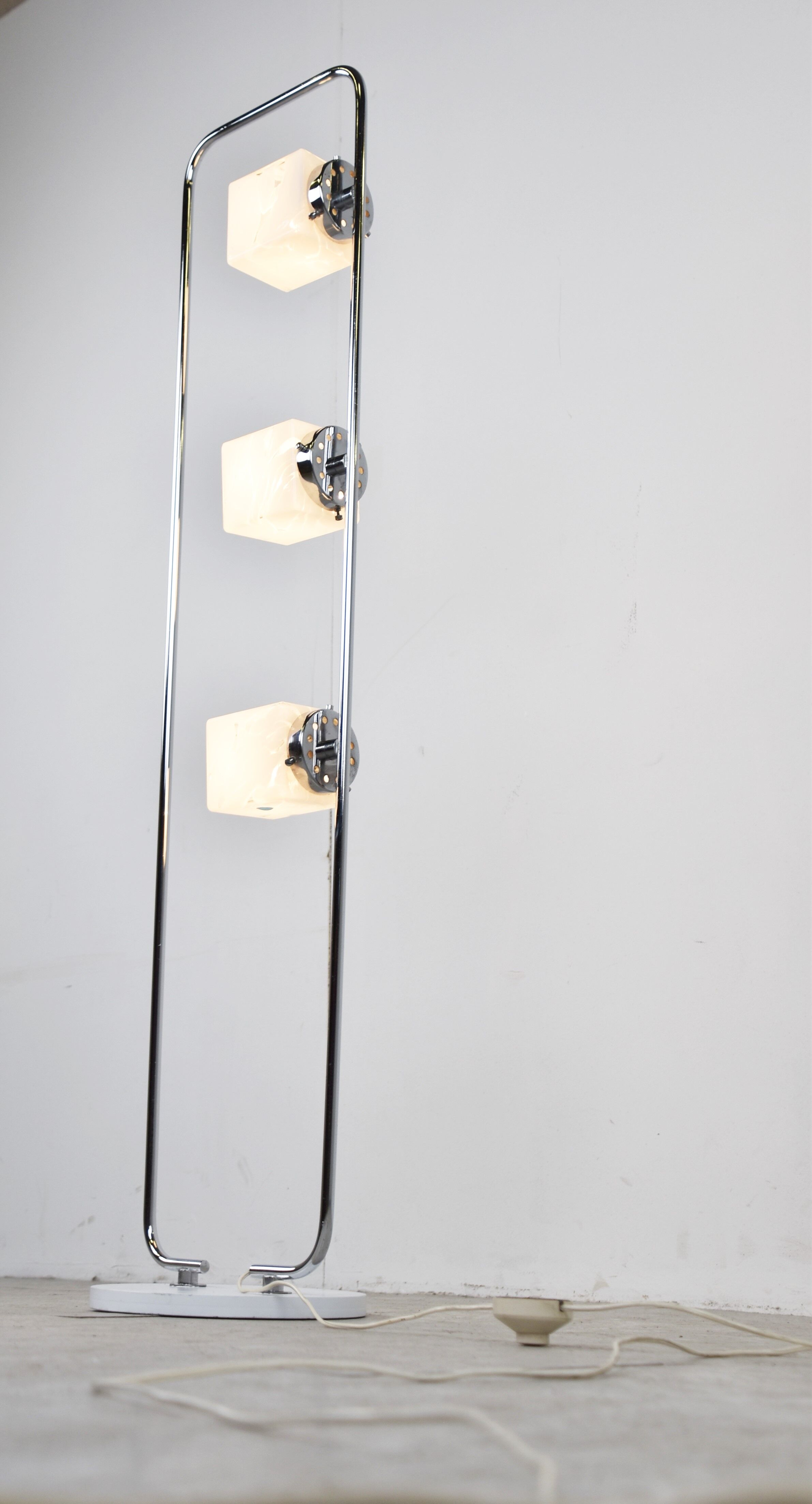 Vintage cubic murano glass floor lamp, 1970s