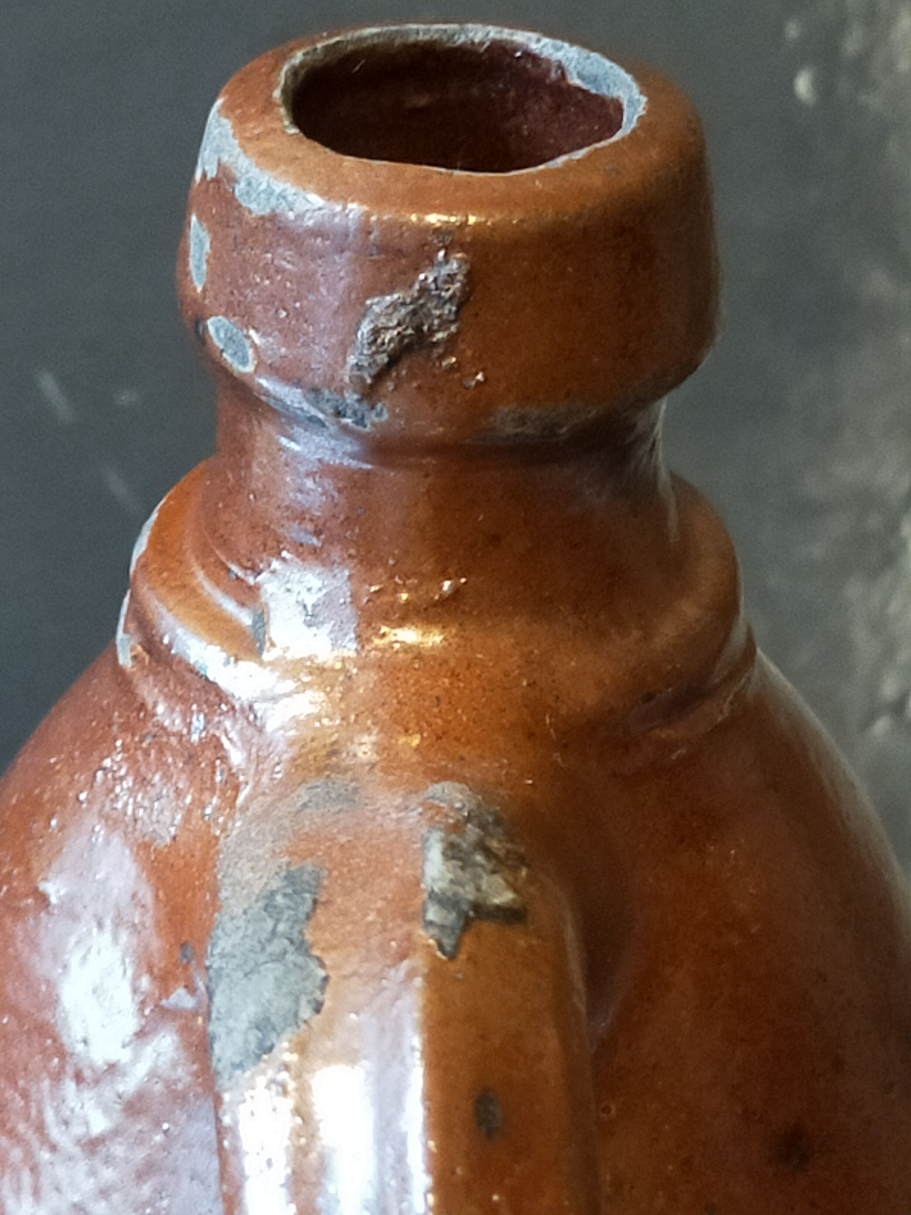 High bottle Art-popular heavy earth enamelled late nineteenth