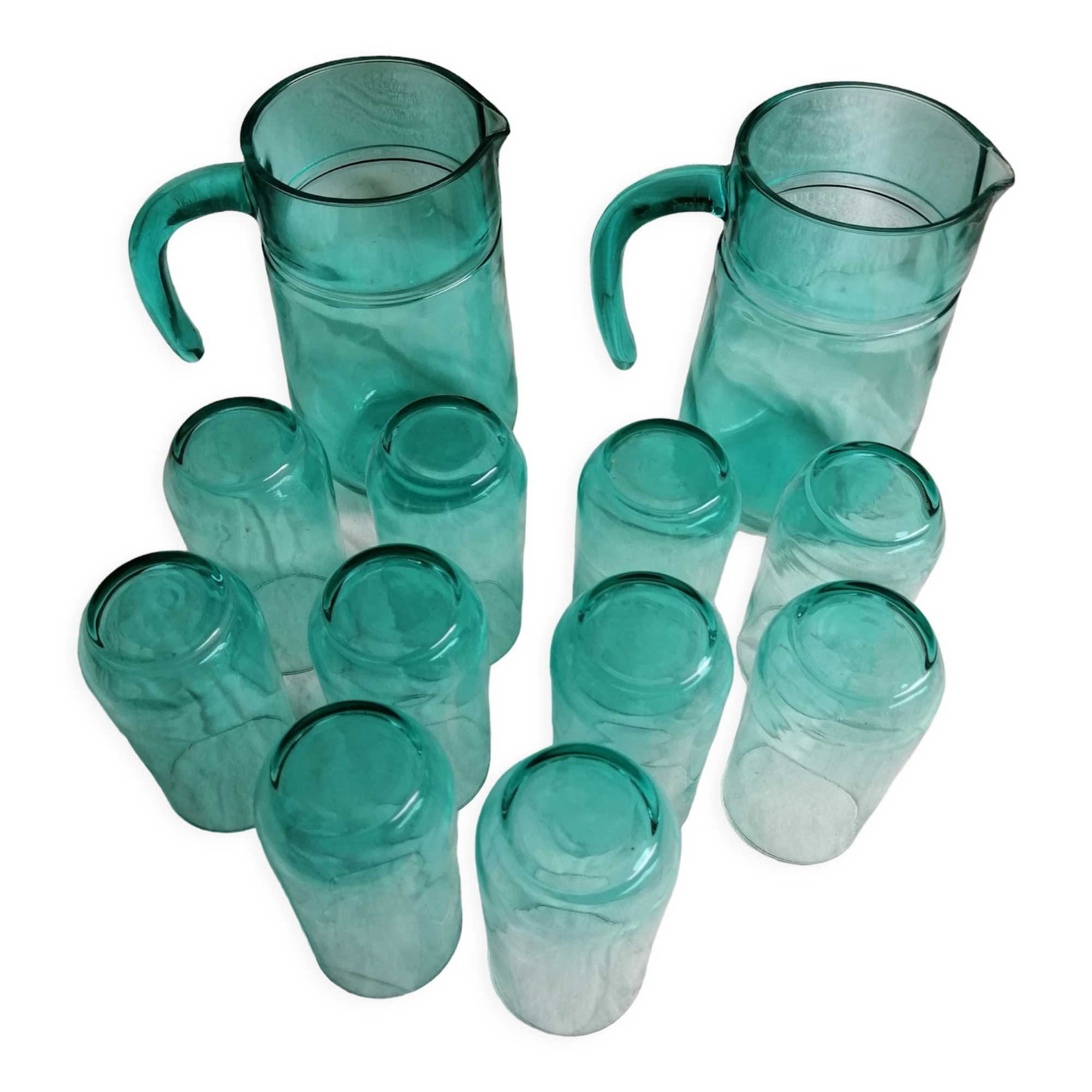 Service a orangeade vert mente a l'eau