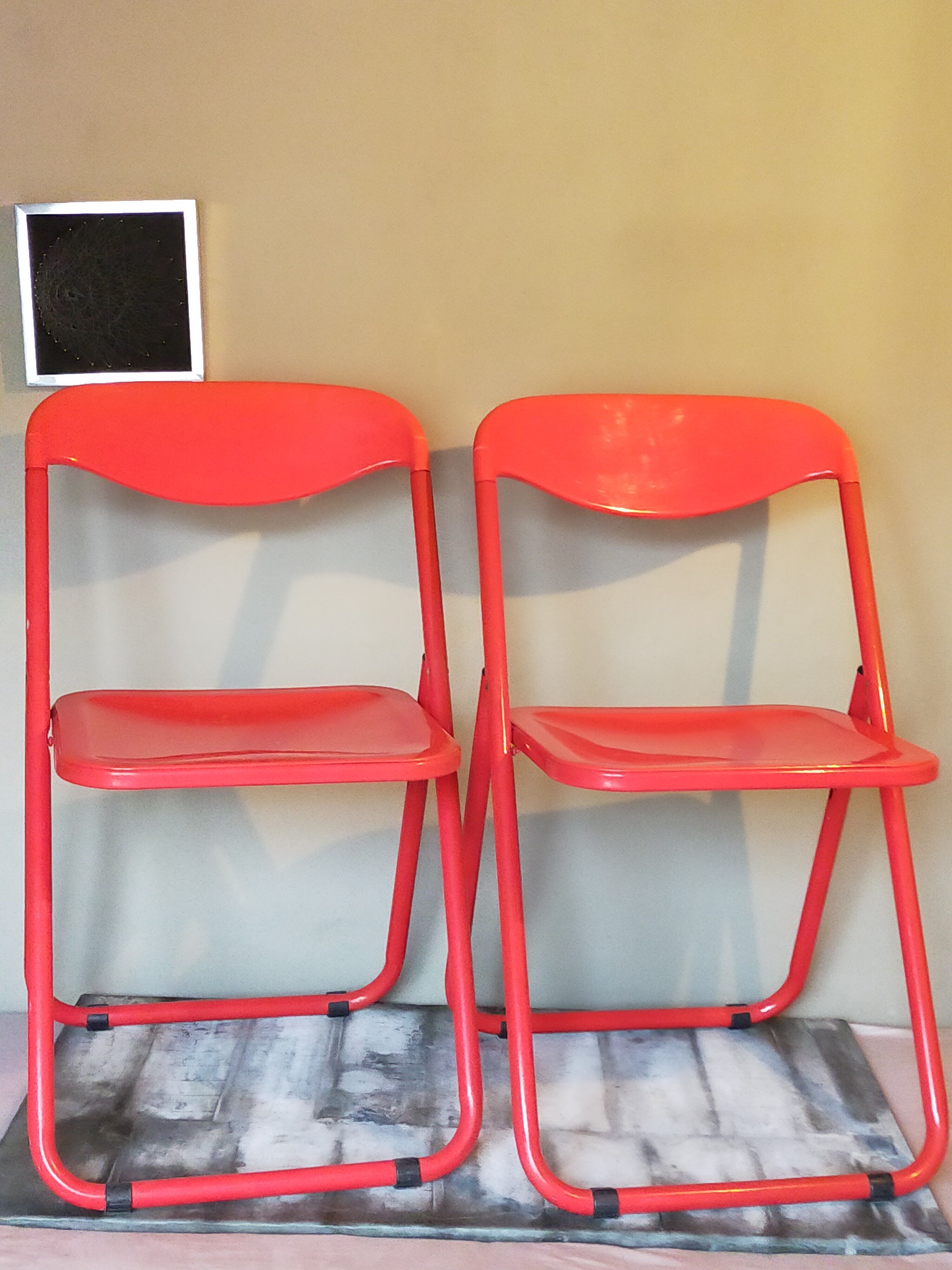 Pair of 80s folding chairs