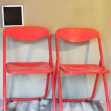 Paire de chaises pliantes années 80
