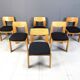 Vintage brutalist dining chairs, set of 6