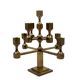 Modern solid brass candelabra, Lars Bergsten, Gusum Sweden 1990