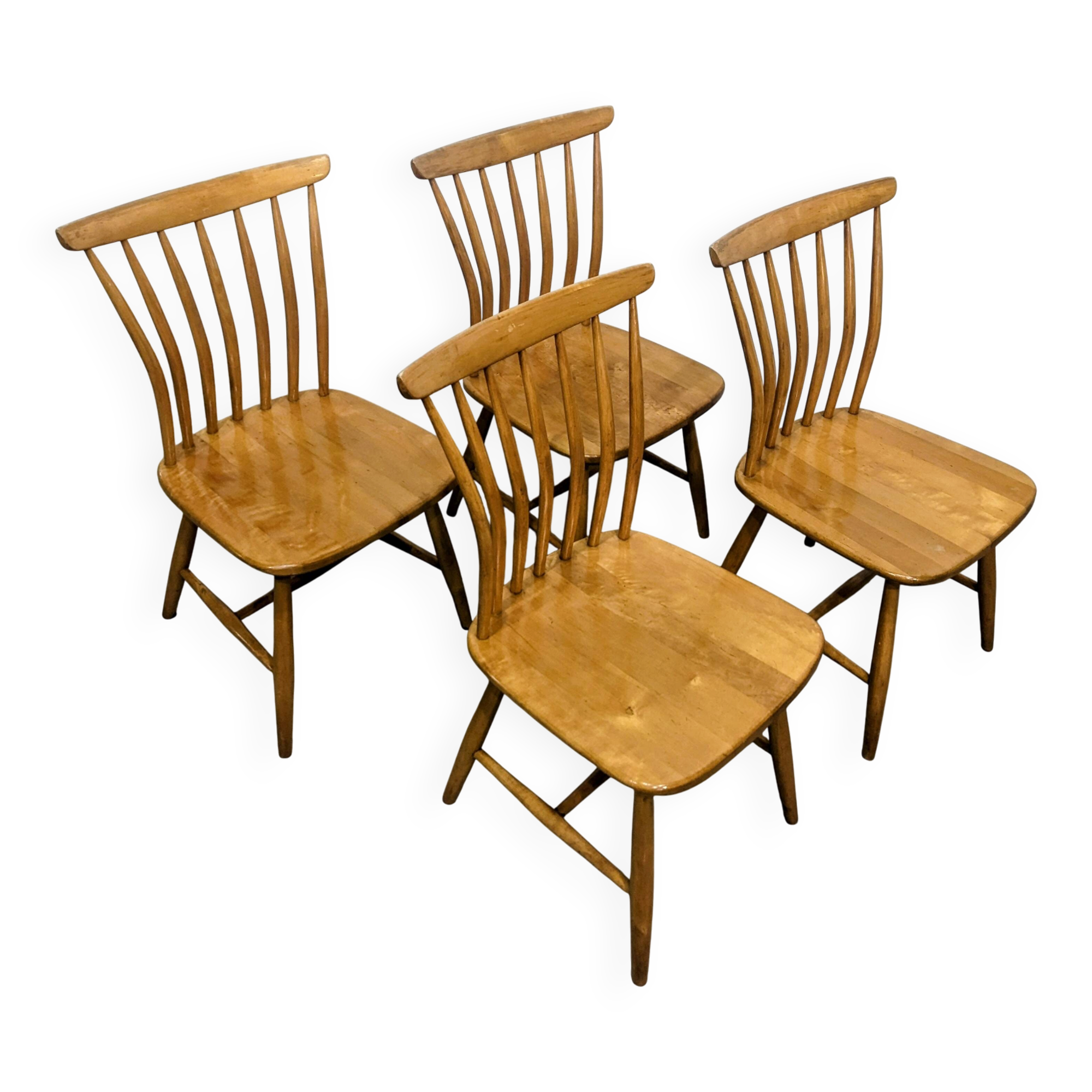Four vintage Swedish Akerblom chairs.