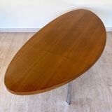 Oval wooden coffee table, 1960