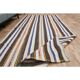 Turkish Vintage Striped Brown Blue Kilim Runner Rug 145x324