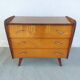 commode aux pieds compas, effet miroir, vintage