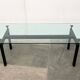 Italian model LC6 dining or office table in metal and glass by Le Corbusier, Pierre Jeanneret, Charlotte Perriand for Cassina.