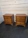 Pair of Louis Philippe style bedside tables in cherry wood.