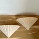 Pair of vintage beige shell wall lamp, France 1970