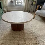 Travertine coffee table