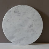 Oval cheese platter in marble and silver