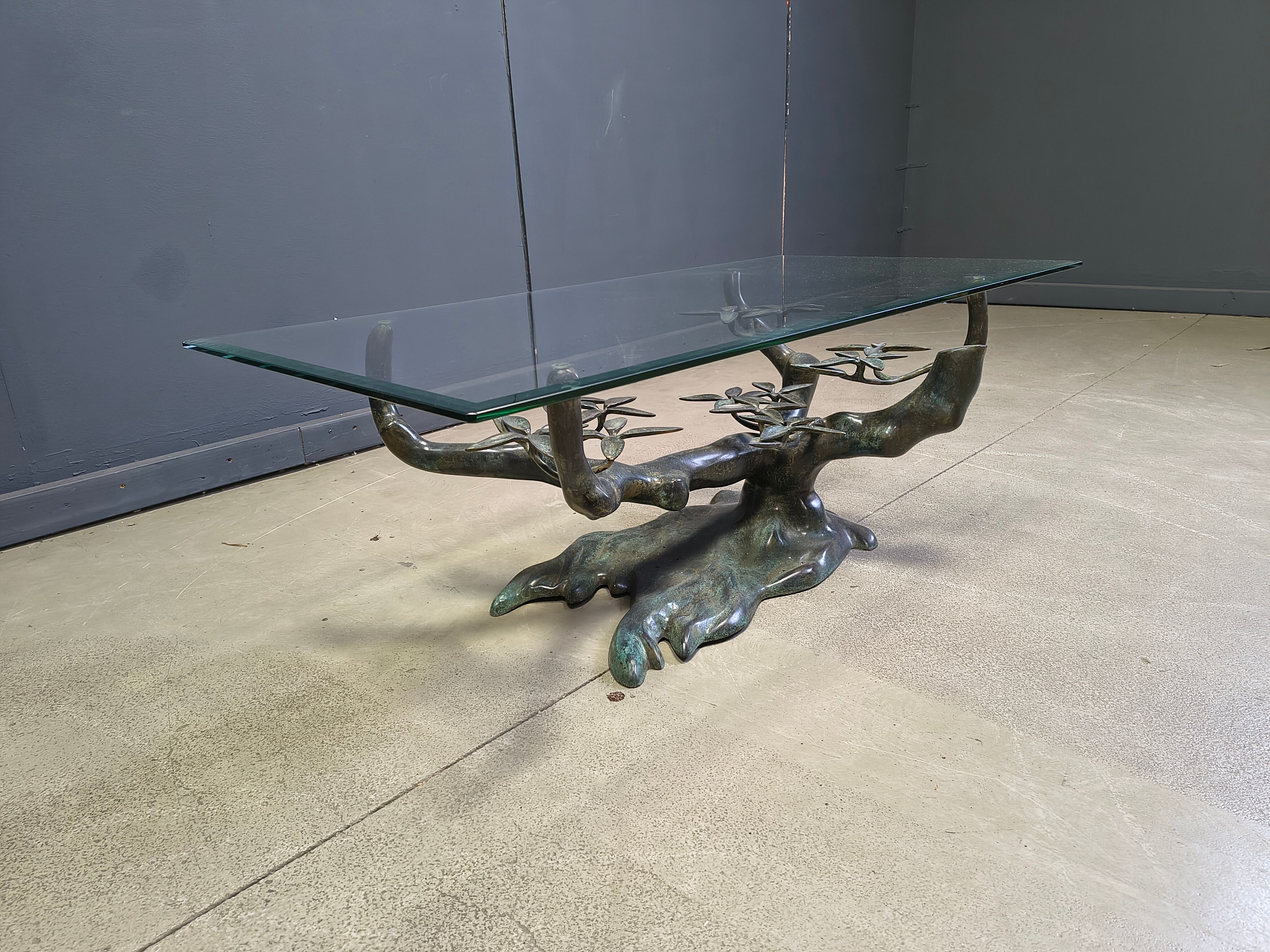 Vintage bonsai coffee table by Willy Daro, 1970s