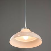 Mid-century Italian Aluminum and Glass Pendant Lamp