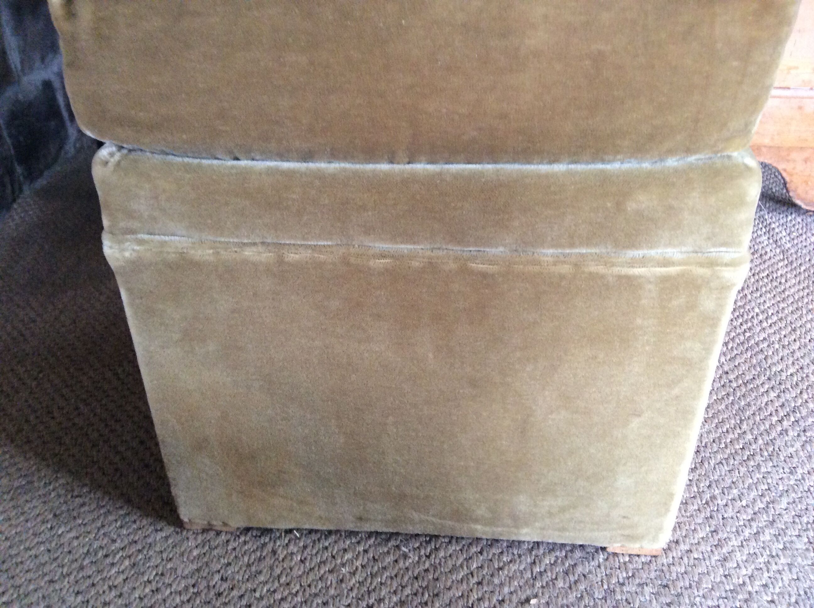 Velvet ottoman