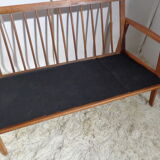 Vintage Scandinavian living room set in light wood