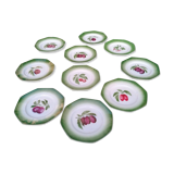 Set of 10 Pexonne Fruit Decor plates